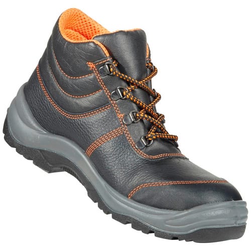 safety and more Sicherheitsstiefel, orange/schwarz, Leder - Größe 46