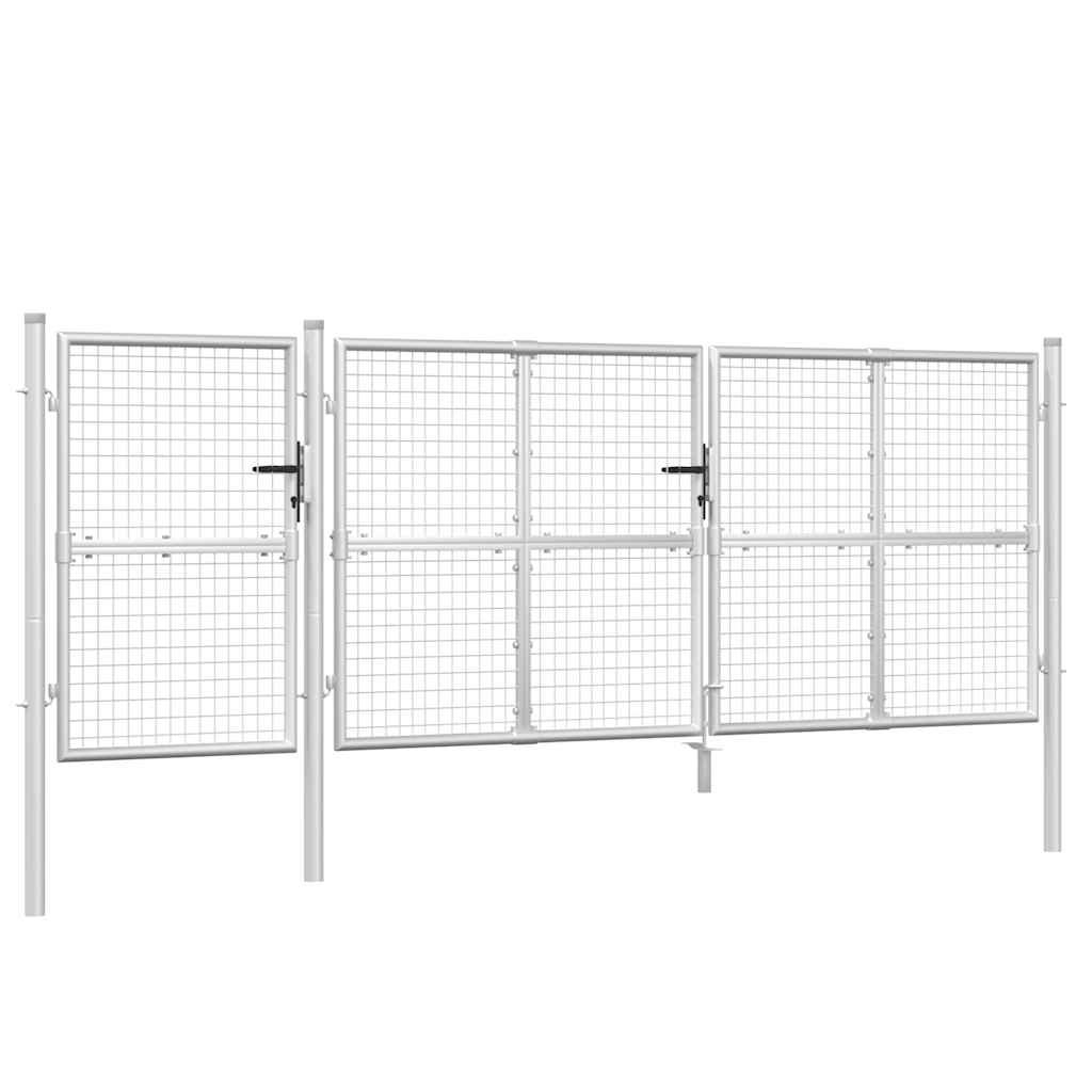 Maison Exclusive - Maschen-gartentor Silber 400x125 Cm Verzinkter