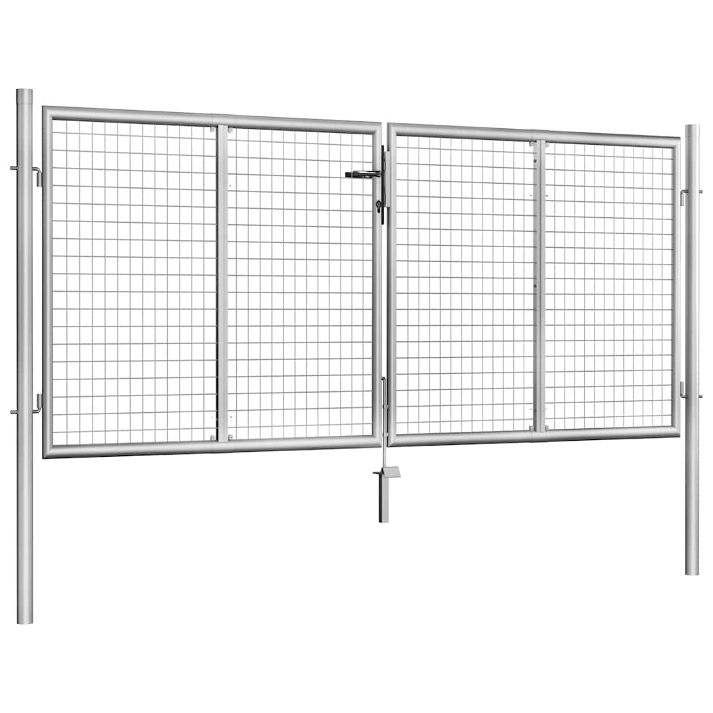 Maison Exclusive - Gartentor Verzinkter Stahl 306x100 Cm Silber