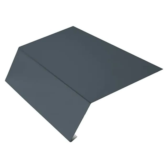 SAREI Dachrinneneinhang, BxL: 150 x 2000 mm, Aluminium, anthrazit, ohne Wasserfalz - schwarz