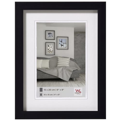 Walther Design Bilderrahmen, Construction Designrahmen, Schwarz, 15x20 cm
