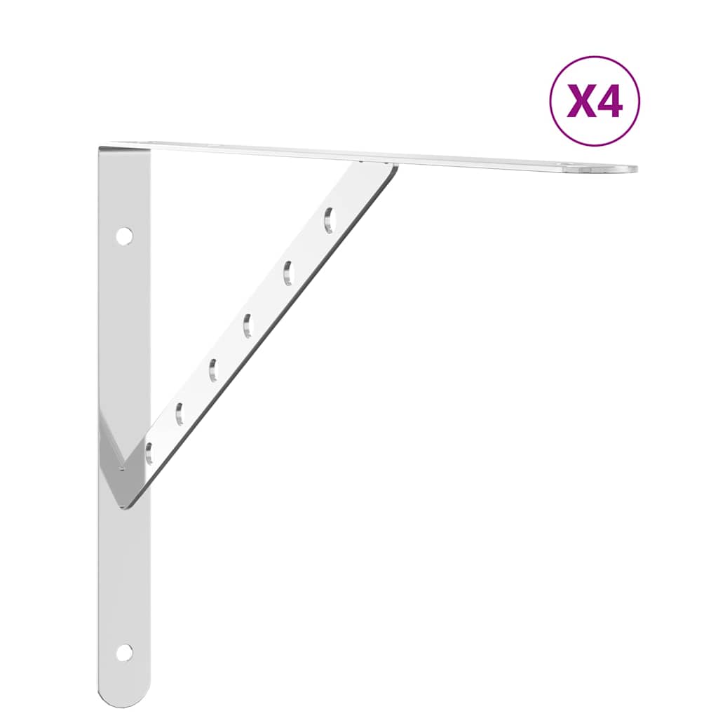 Maison Exclusive - Regalträger 4 Stk. 40x2,5x25 Cm Silbern Edelst
