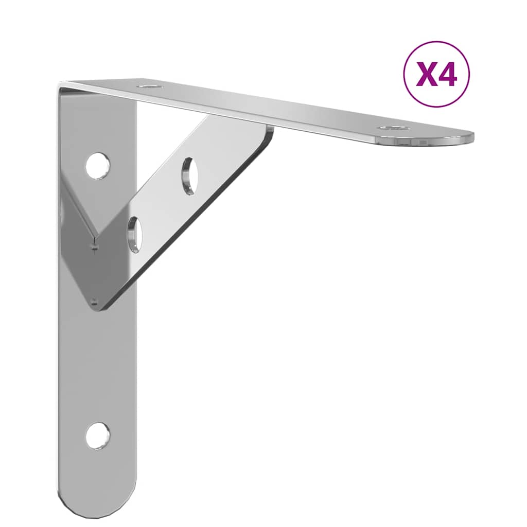 Maison Exclusive - Regalträger 4 Stk. 20x2,5x14 Cm Silbern Edelst