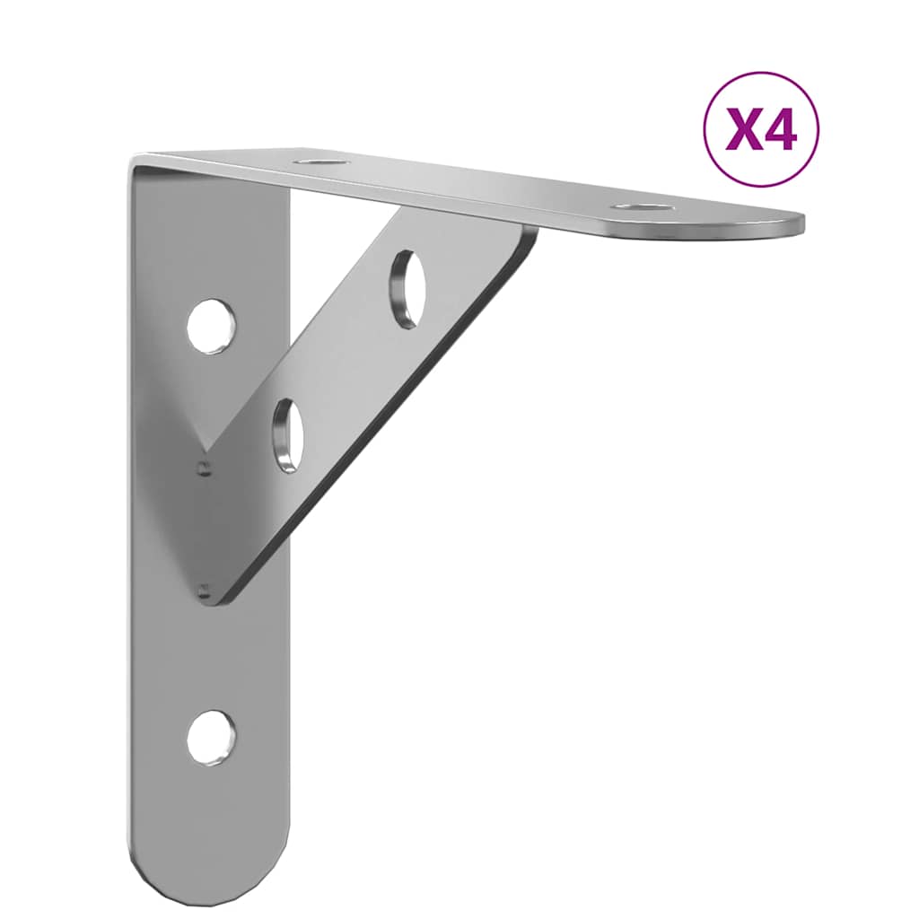 Maison Exclusive - Regalträger 4 Stk. 15x2,5x11,5 Cm Silbern Edel