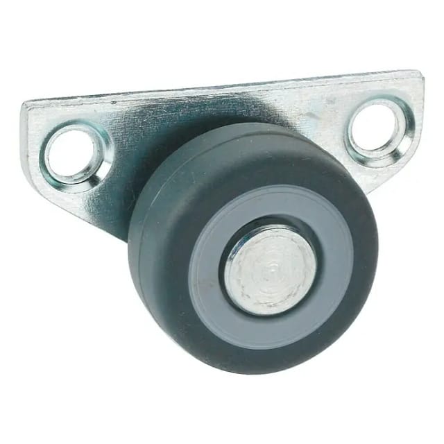 DÖRNER+HELMER Seitenrolle, Thermoplastischer Kunststoff (TPE), schwarz, mit Platte