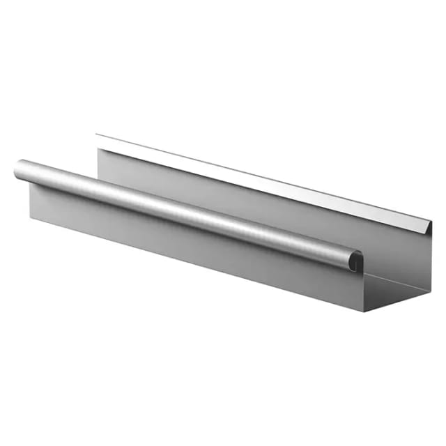 SAREI Dachrinne, Nennweite: 75 mm, kastenförmig, Aluminium - silberfarben