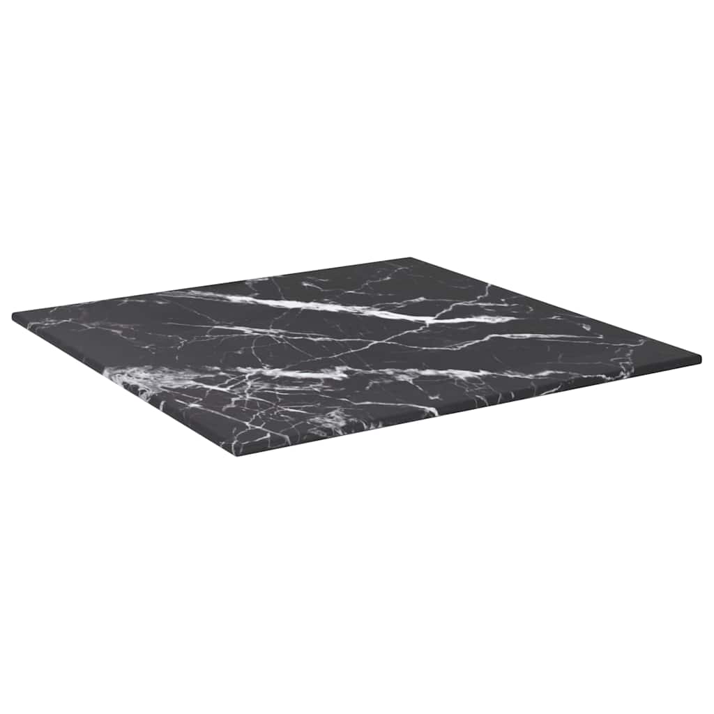 Maison Exclusive - Tischplatte Schwarz 40x40 Cm 6 Mm Hartglas In