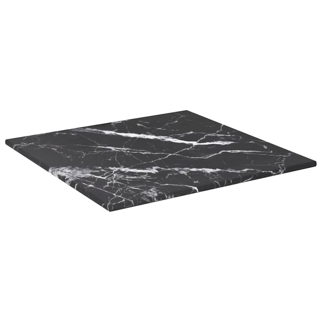 Maison Exclusive - Tischplatte Schwarz 30x30 Cm 6 Mm Hartglas In