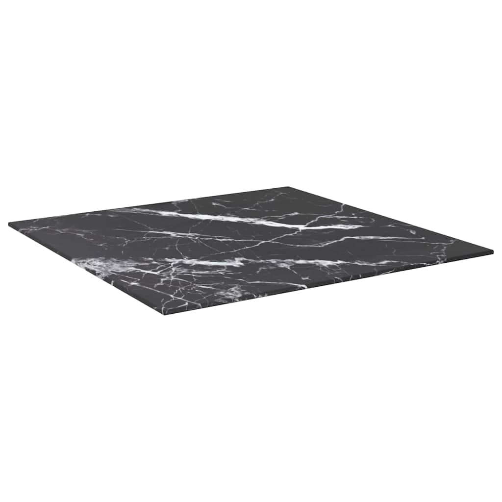 Maison Exclusive - Tischplatte Schwarz 60x60 Cm 6 Mm Hartglas In