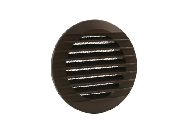 MARLEY Lüftungsgitter, rund, Hart-PVC (PVC-U), braun