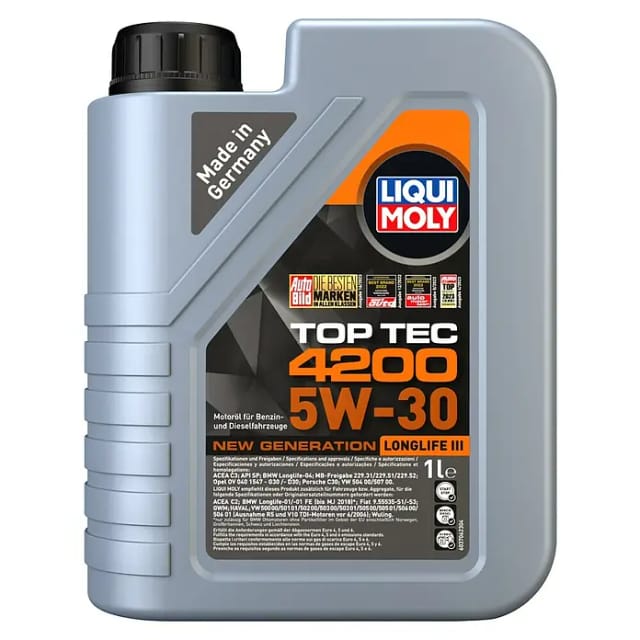 LIQUI MOLY Motoröl »Top Tec 4200 5W-30 New Generation«, 1L, Für Benzin- und Dieselmotoren - braun