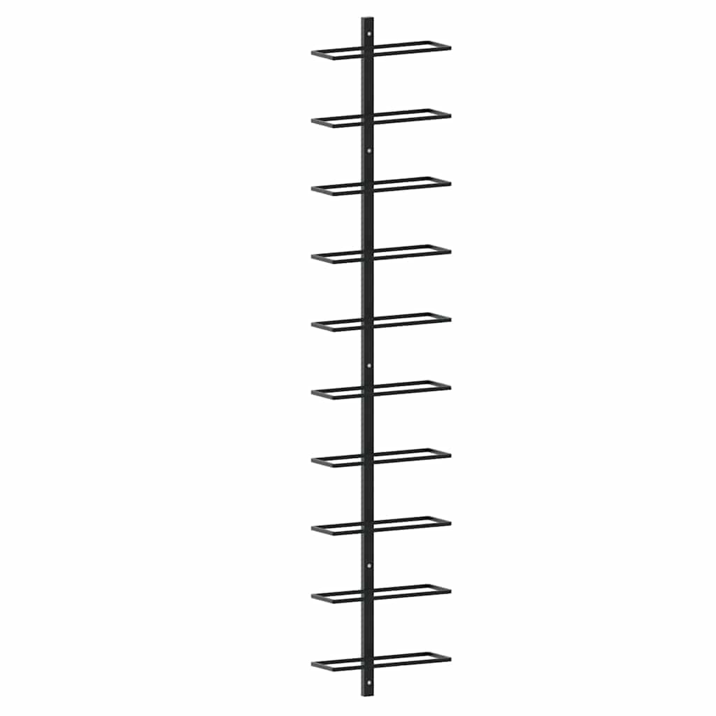 Maison Exclusive - Wand-weinregal Für 10 Flaschen Schwarz Metall