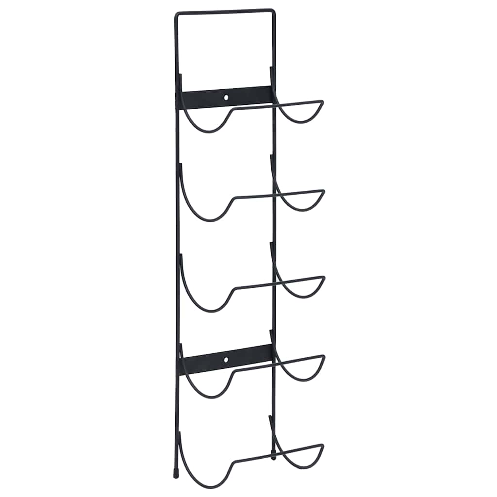 Maison Exclusive - Wand-weinregal Für 5 Flaschen Schwarz Eisen