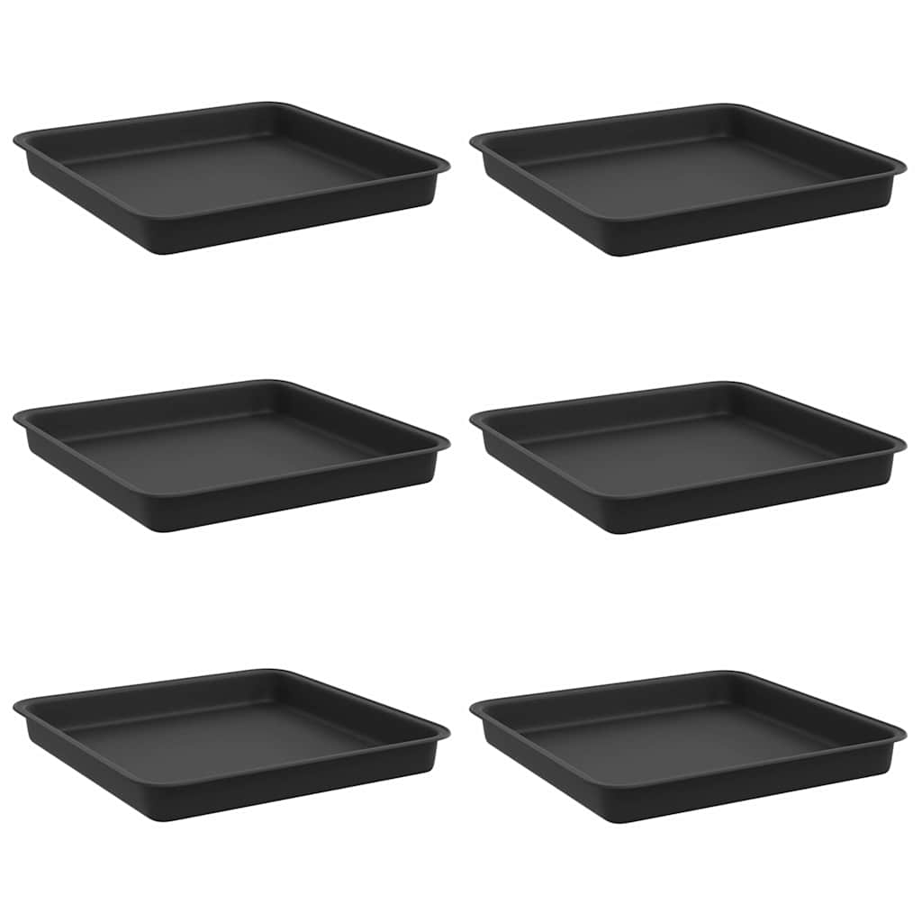 Maison Exclusive - Quadratisches Blumentablett 6 Stk. Schwarz 18