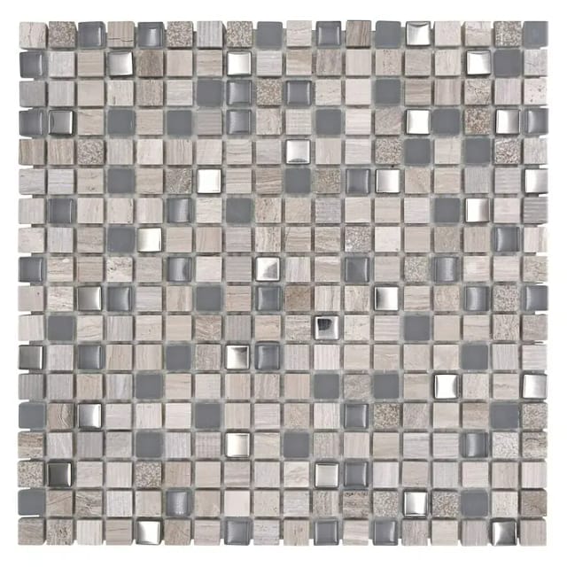 HuH Mosaik Mosaikfliese »HQ«, BxL: 30,5 x 30,5 cm, Wandbelag - grau