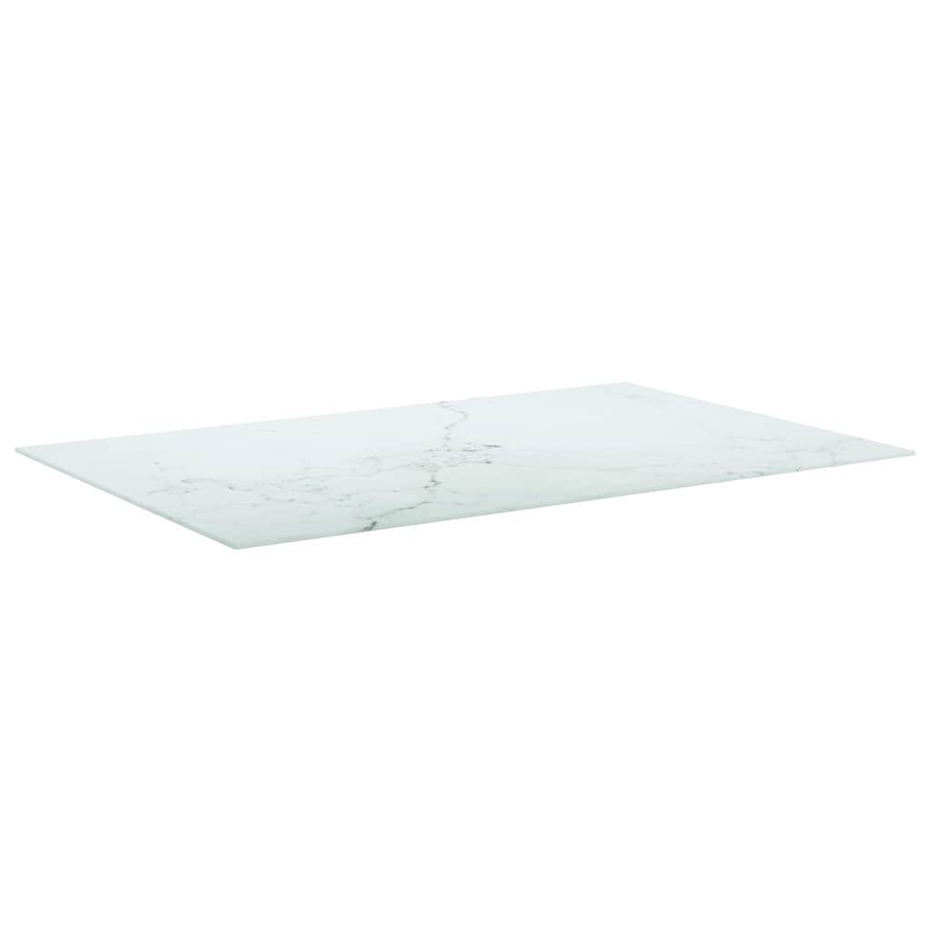 Maison Exclusive - Tischplatte Weiß 100x62 Cm 8 Mm Hartglas In Ma