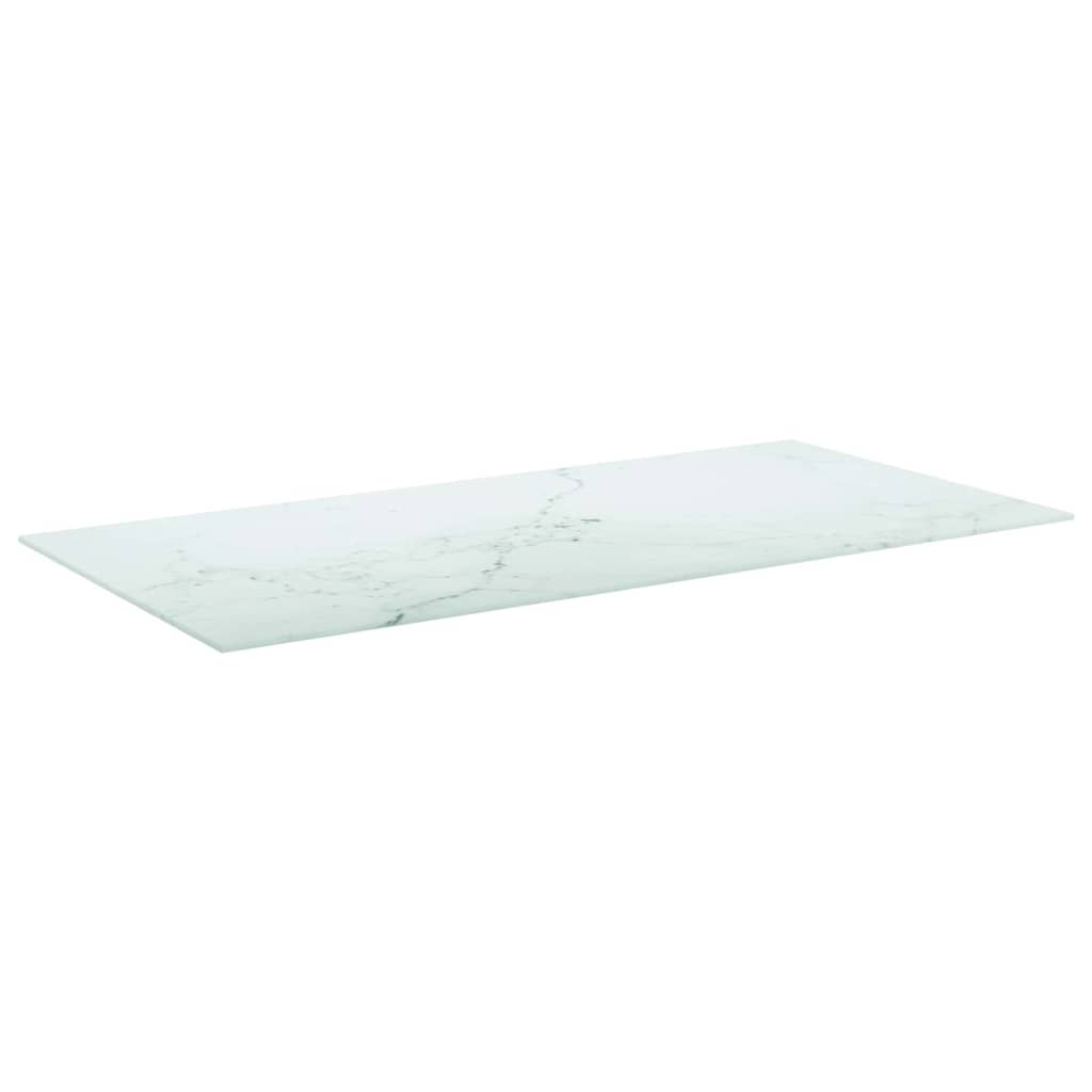 Maison Exclusive - Tischplatte Weiß 100x50 Cm 6 Mm Hartglas In Ma