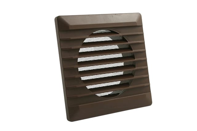 MARLEY Lüftungsgitter, eckig, Hart-PVC (PVC-U), braun
