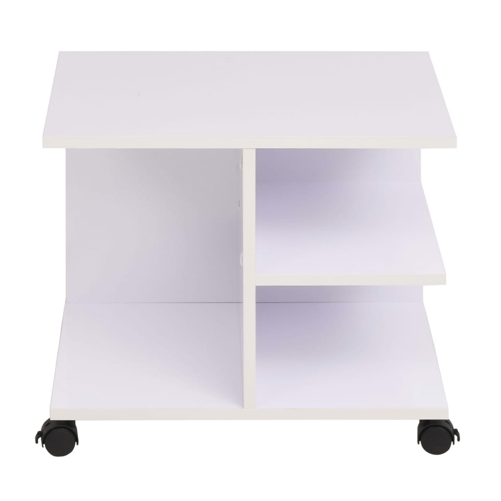 Maison Exclusive - Beistelltisch Mit Rollen 50×35×42 Cm Weiß
