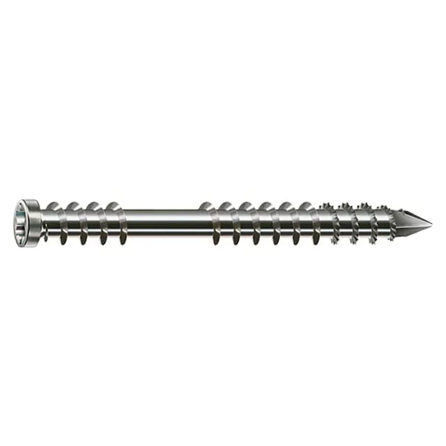 SPAX Terrassenschraube, T-STAR plus, T25, Edelstahl, 100 Stück, 5 x 70 mm - silberfarben