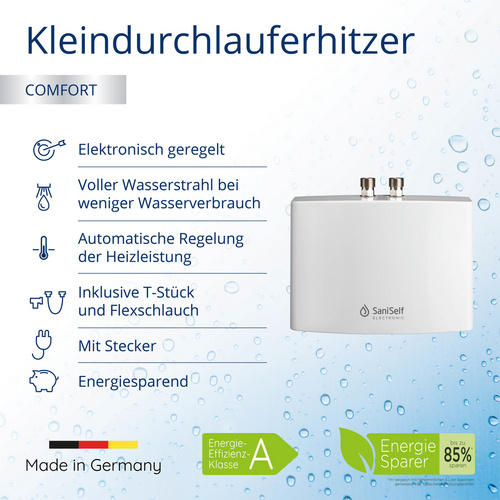 SaniSelf Kleindurchlauferhitzer »KDE«, 3,5kW, elektronisch, steckerfertig - weiss