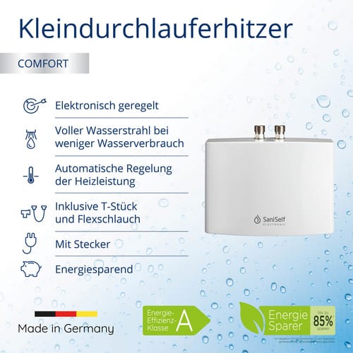SaniSelf Kleindurchlauferhitzer »KDE«, 3,5kW, elektronisch, steckerfertig - weiss