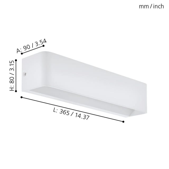Wandleuchte, LED, inkl. Leuchtmittel - weiss