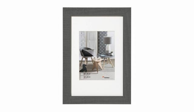 Walther Design Bilderrahmen, HOME HOLZRAHMEN, Grau, 30x40 cm