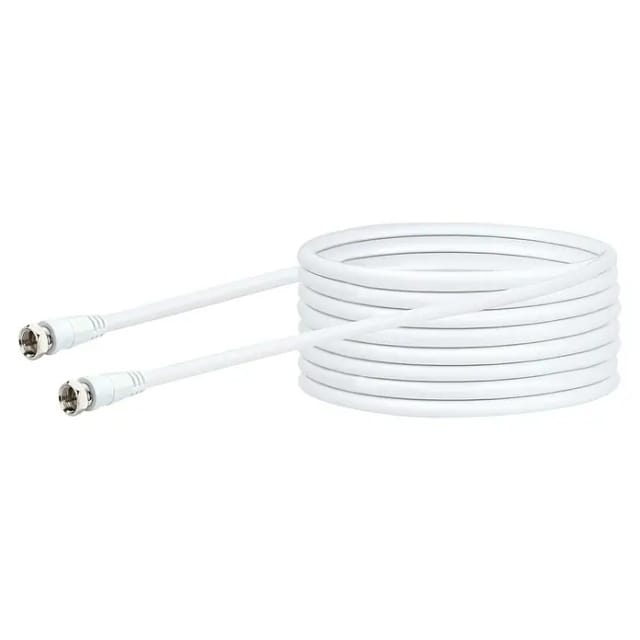 SCHWAIGER SAT-Anschlusskabel, 10 m, 75 Ohm, Weiß - weiss