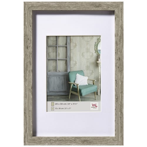Walther Design Bilderrahmen, Holzrahmen Stockholm, Grau, 40x50 cm