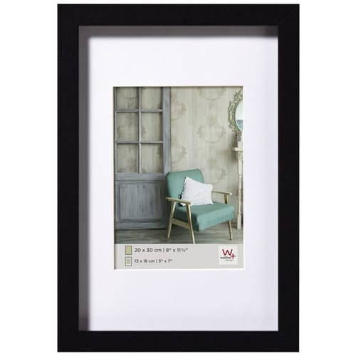 Walther Design Bilderrahmen, Holzrahmen Stockholm, Schwarz, 40x50 cm