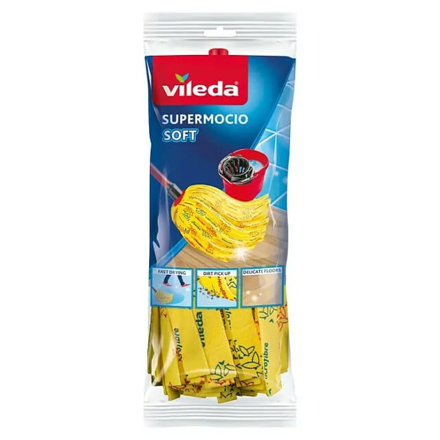 VILEDA Wischmop, BxL: 33 x 33 cm, Viskose/Polyester/Polypropylen (PP) - gelb
