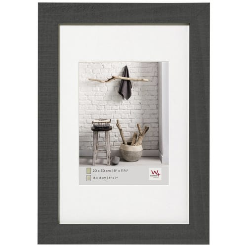 Walther Design Bilderrahmen, HOME HOLZRAHMEN, Grau, 15x20 cm