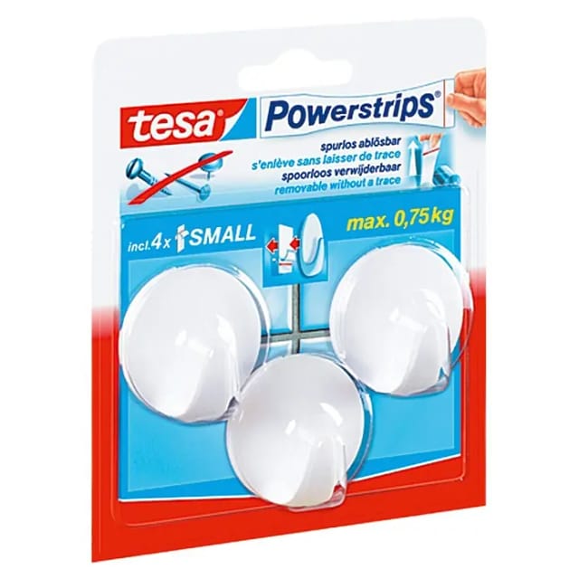TESA Klebepad »Powerstrips«, Weiß, 3 Stück, Large - weiss