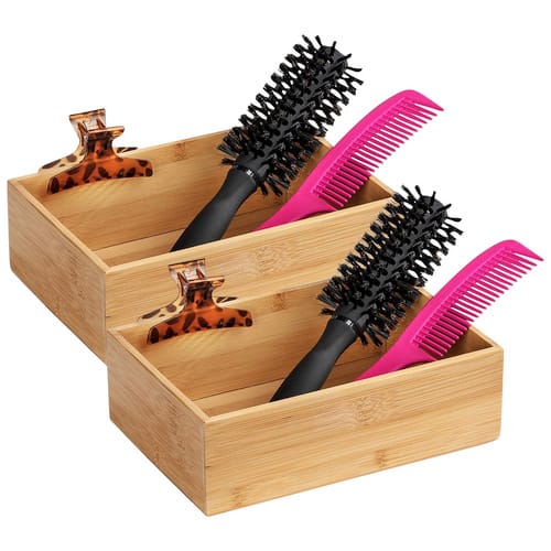 WENKO Ablage-Set, Bambus, braun