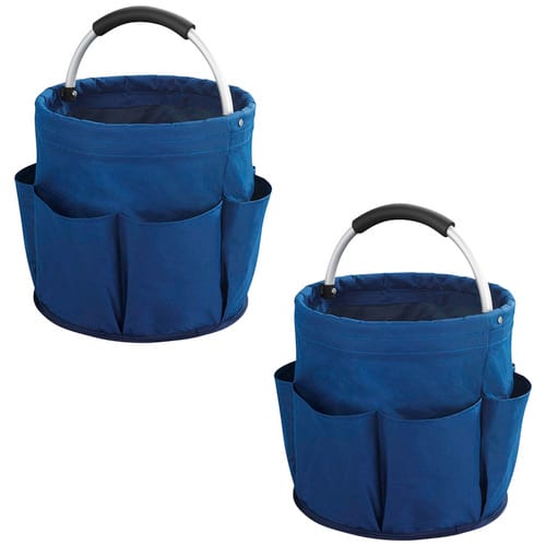 WENKO Caddy, Polyester, blau/silberfarben