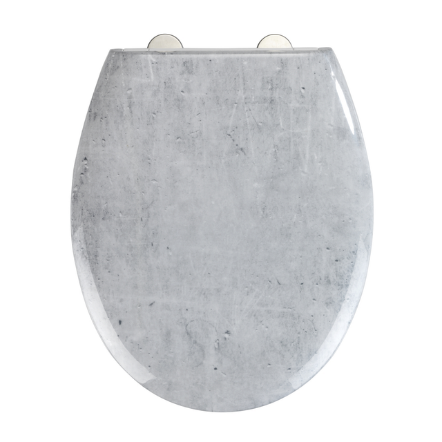 WENKO WC-Sitz »Concrete«, Duroplast, oval, mit Softclose-Funktion - bunt