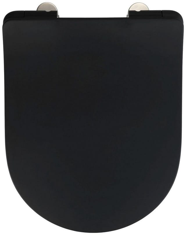 WENKO WC-Sitz »Sedilo«, Duroplast, oval, mit Softclose-Funktion - schwarz