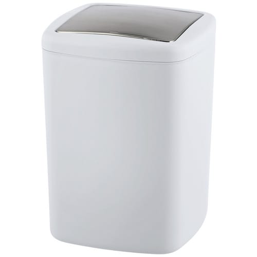 WENKO Schwingdeckeleimer, 8,5 l - weiss