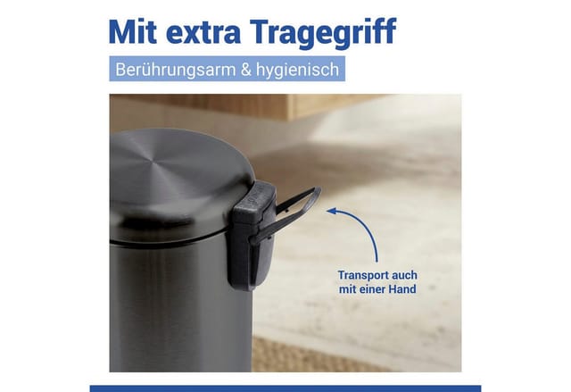 WENKO Kosmetikeimer »LEMAN«, Edelstahl/Kunststoff, schwarz
