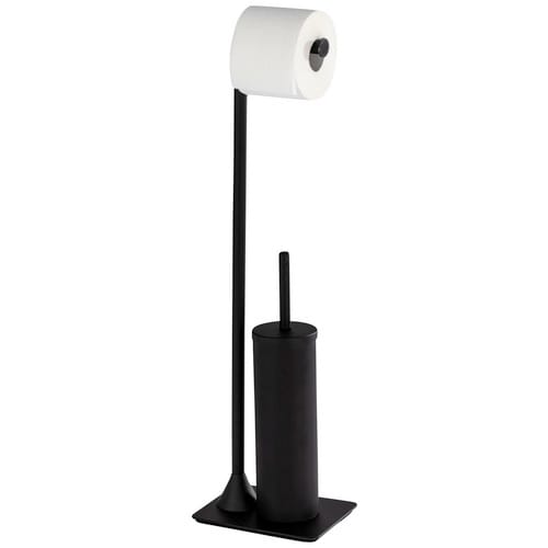 WENKO Stand-WC-Garnitur, Stahl, schwarz