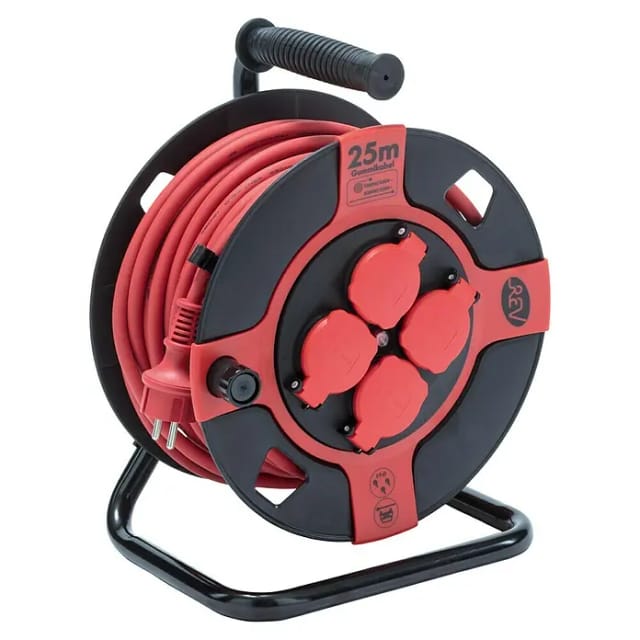 REV-Ritter Kabeltrommel »Standard«, 4-fach, 25 m - schwarz