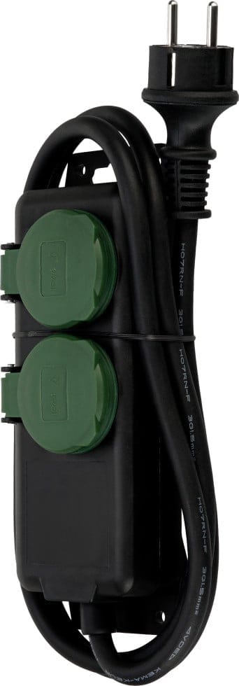 REV-Ritter Steckdosenleiste, 2-fach, Kabellänge: 1,4 m - schwarz