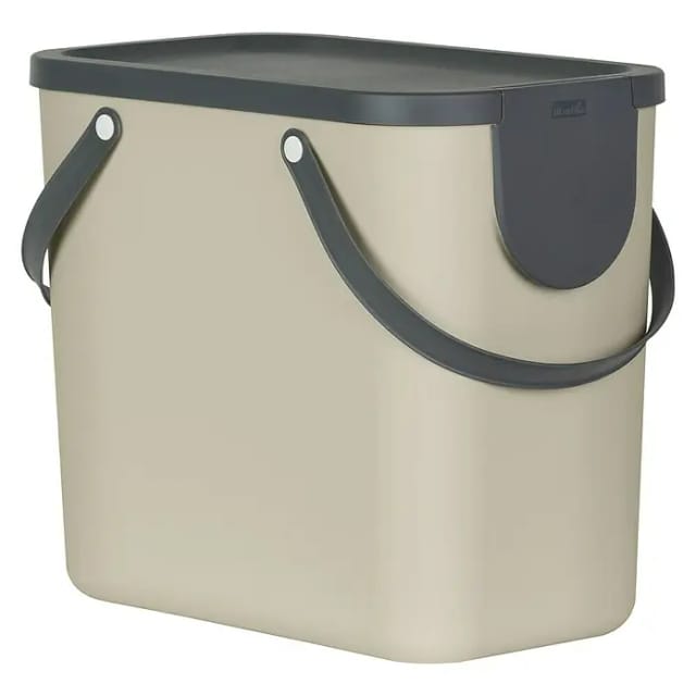 Rotho Mülleimer »Albula«, Schwingdeckel, 25 l, Kunststoff (PP) - braun