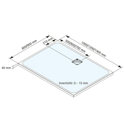 SCHULTE Duschwanne »ExpressPlus«, BxL: 80 x 120 cm, rechteckig - grau