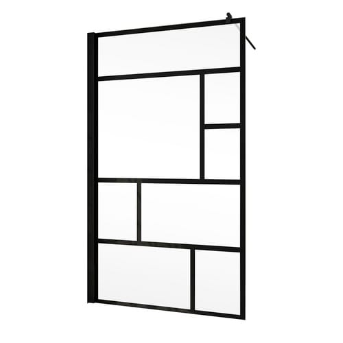 SCHULTE Duschwand »Alexa Style 2.0«, BxH: 100 x 200 cm, ESG, Walk-In, Ecke - schwarz