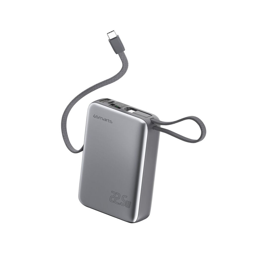 Bateria Externa De Bolsillo 4smarts Con Dos Cables Usb C 20 000 Mah 225 W Gris Espacial 211967688 211967688