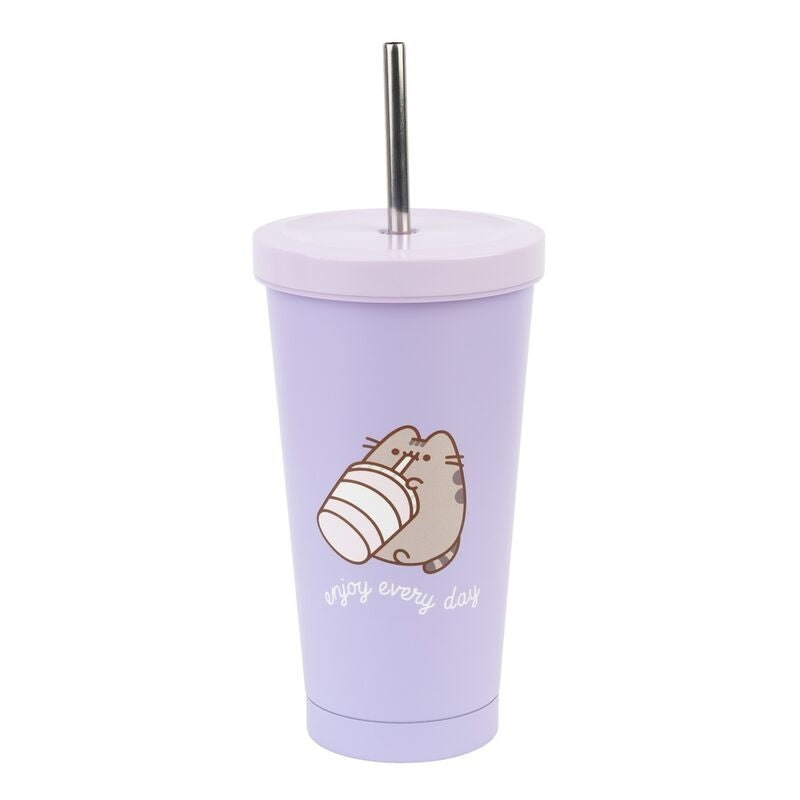 Pusheen Moments 550 Ml Trinkbecher Mit Strohhalm Für Getränke