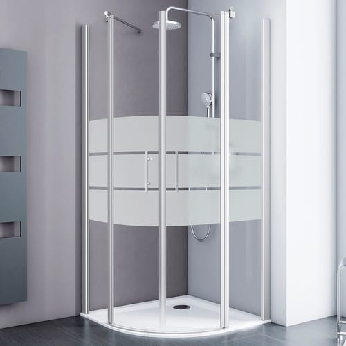 SCHULTE Runddusche »Alexa Style 2.0«, BxH: 90 x 192 cm, aluminiumfarben - silberfarben