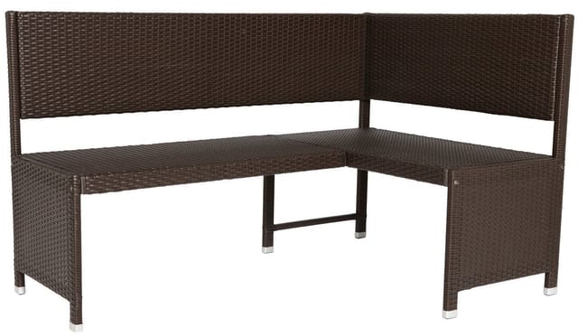 MERXX Eckbank, Kunststoff, 3-Sitzer, BxHxT: 100 x 91 x 148 cm - braun